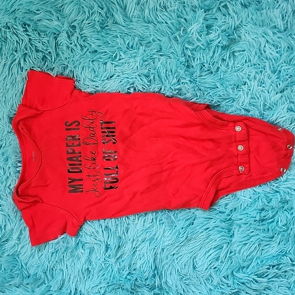 " My diaper is just like daddy, full of sh*t" Diaper shirt